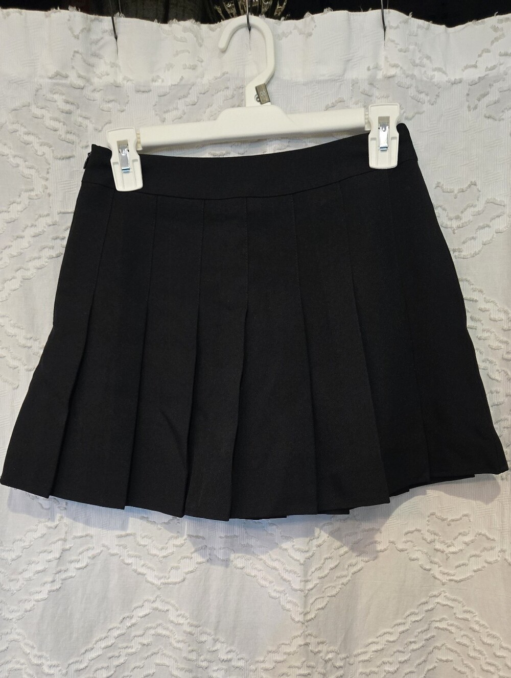 Black Pleated Mini Skirt